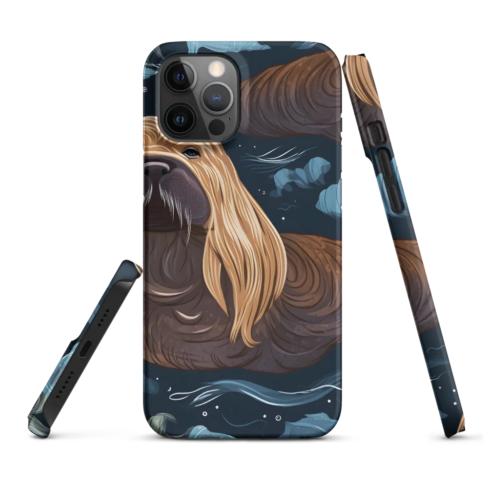 Whimsical Walruses in Deep Blue