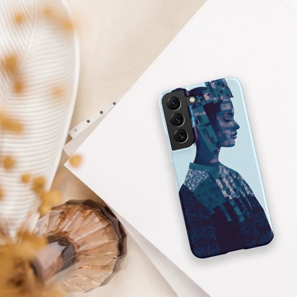 Digital Portrait in Abstract Blue