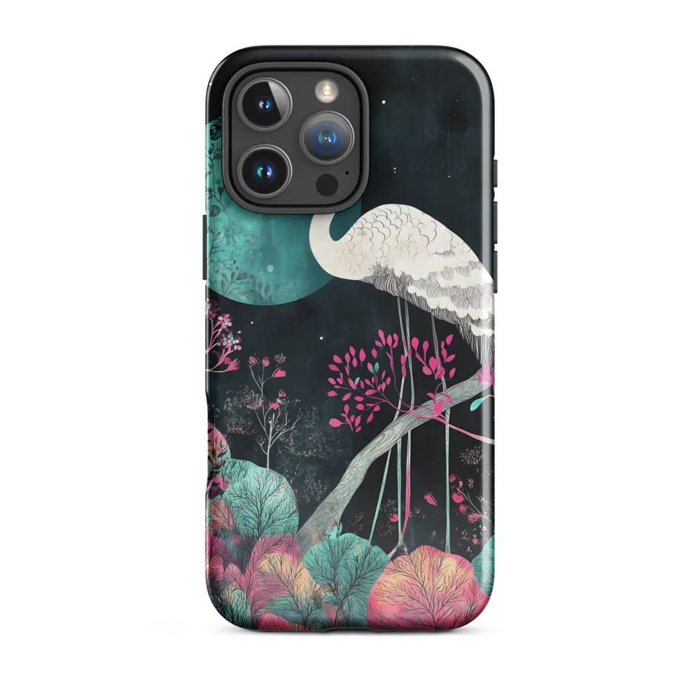 Ethereal Presence: Heron in a Floral Dreamscape