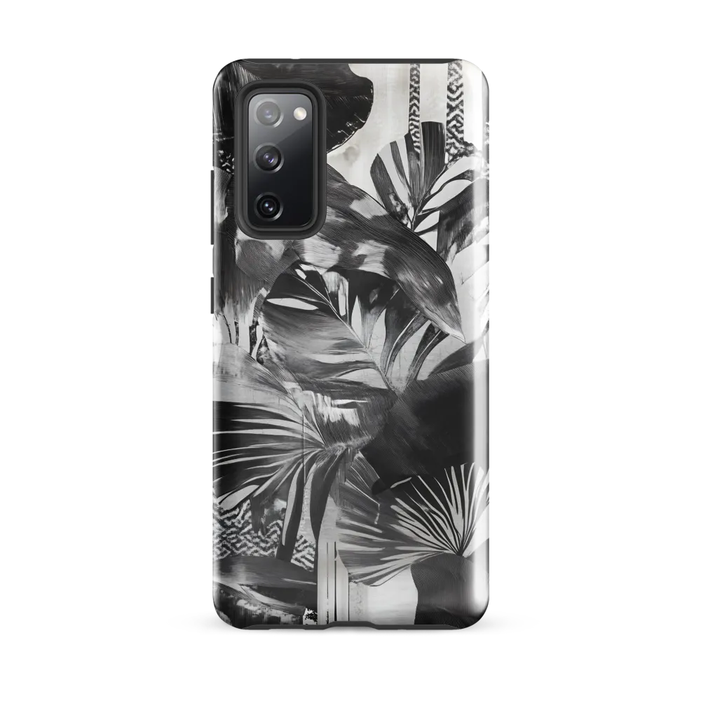 Monochrome Serenity in Tropical Foliage