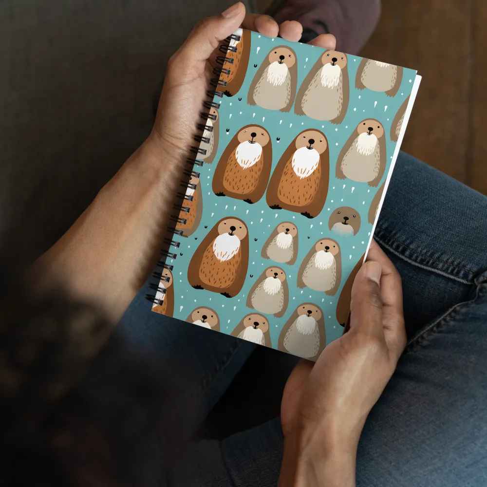 Whimsical Waters: A Celebration of Otters and Seals | Spiral Notebook