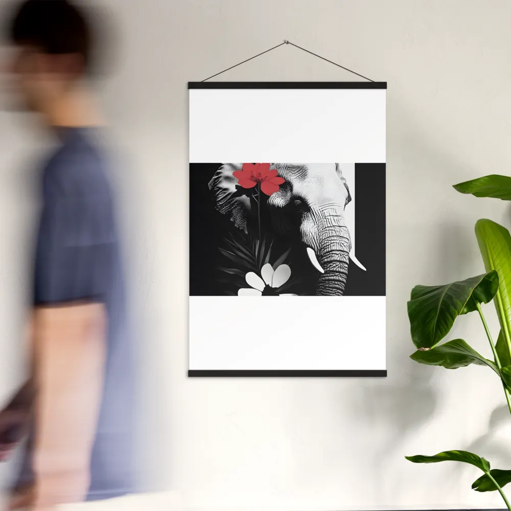 Elephant Harmony | Poster With Black Wood Hanger | 24″×36″