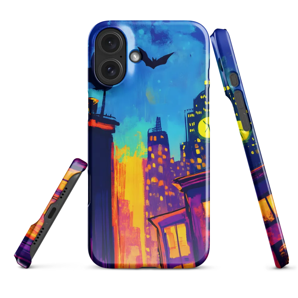 Midnight Clock over Neon Rooftops