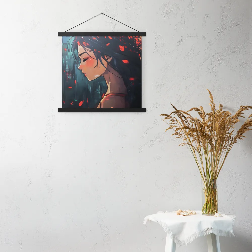 Whispers of Melancholy | Poster With Black Wood Hanger | 18″×18″