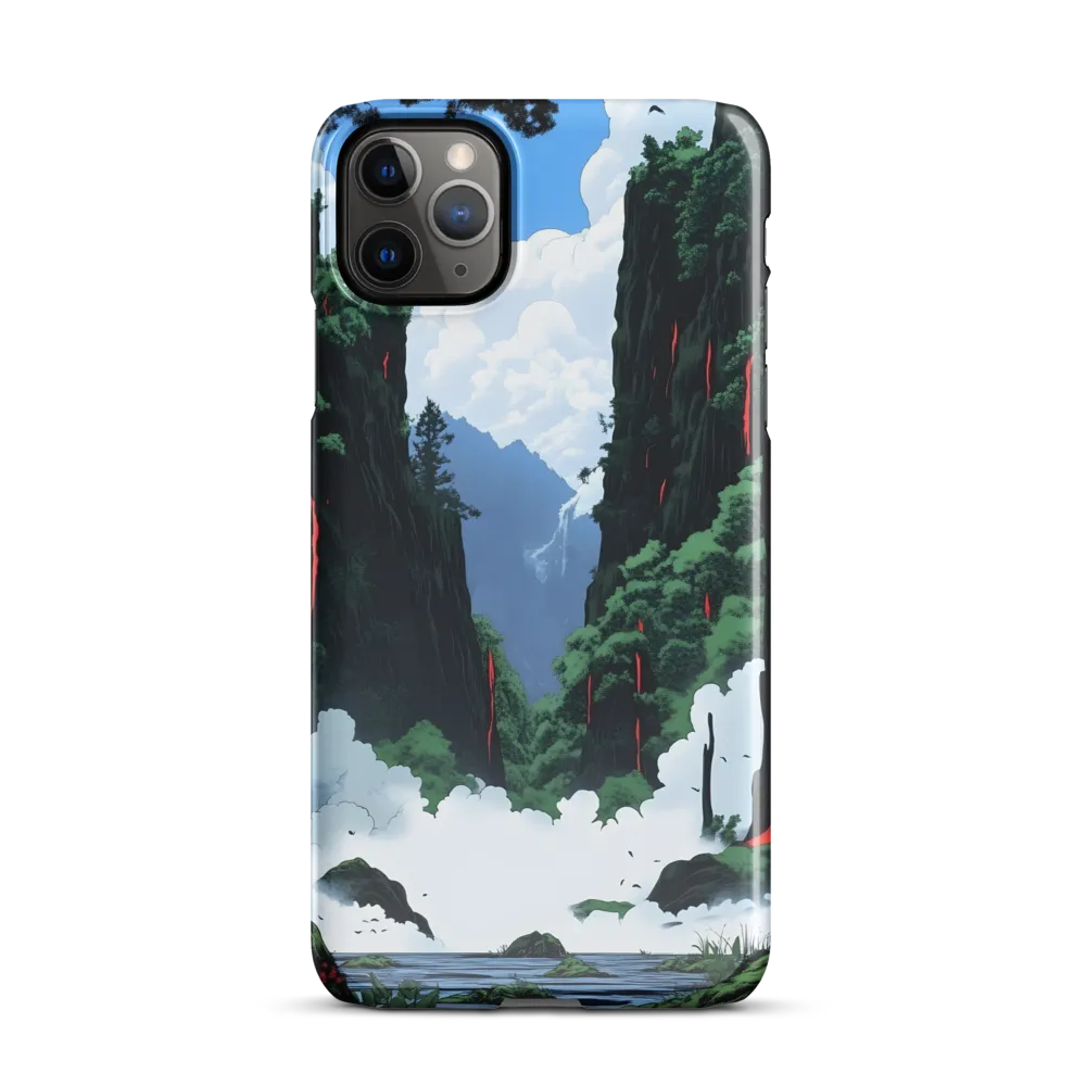 Ethereal Cascade: A Journey Through Verdant Realms | Phone Case |  11 Pro Max | Snap Case | Glossy