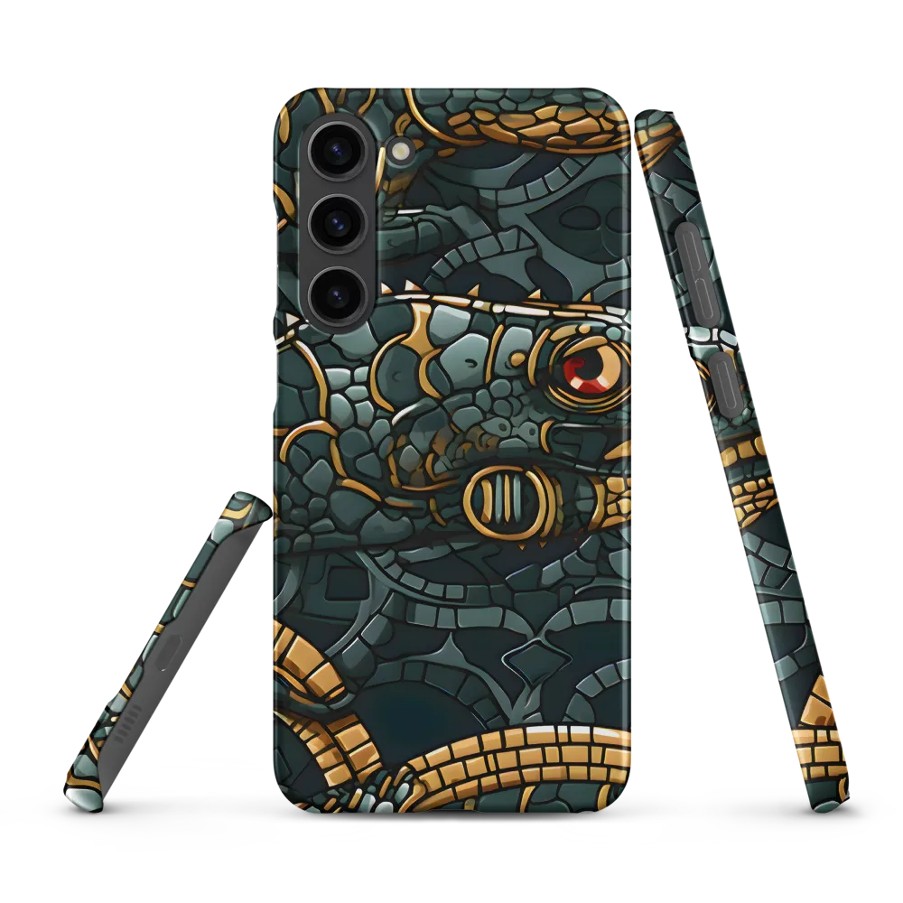 Reptilian Elegance: A Digital Art Nouveau Tapestry