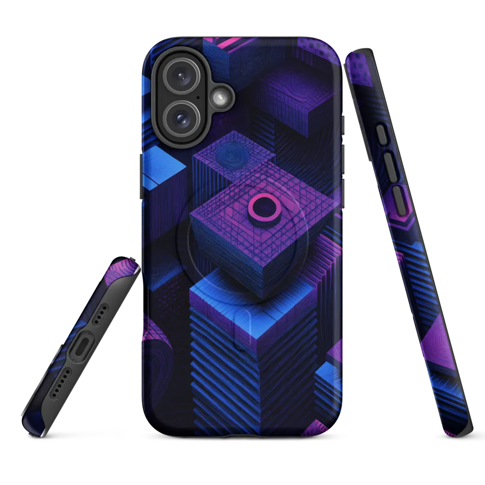 Geometric Dreams in Blue and Purple