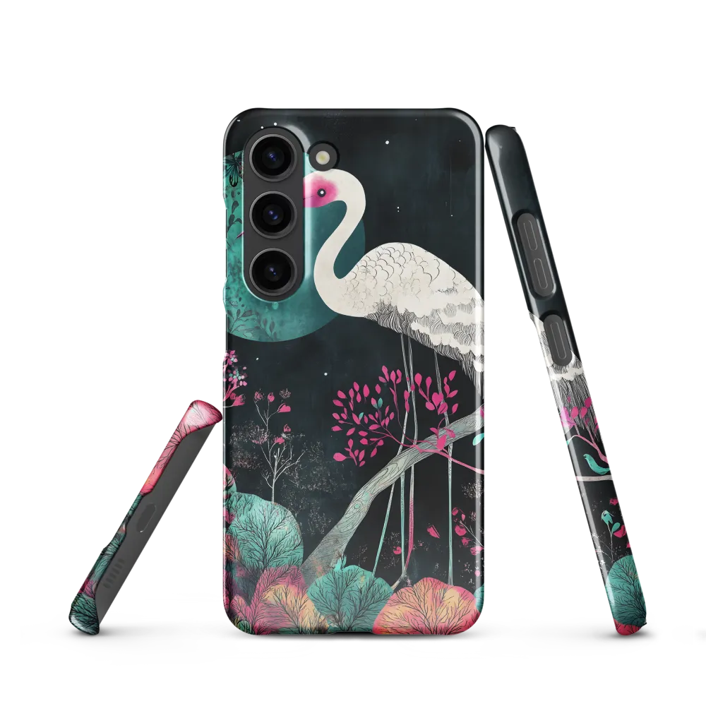 Ethereal Presence: Heron in a Floral Dreamscape