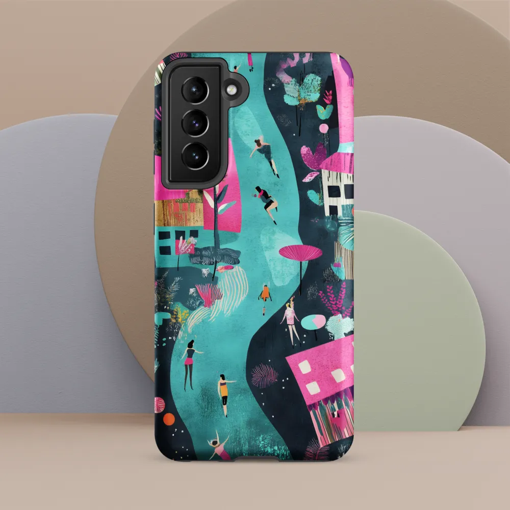 Whimsical Journey Through a Vibrant Landscape | Phone Case |  S21 FE | Tough Case | Matte