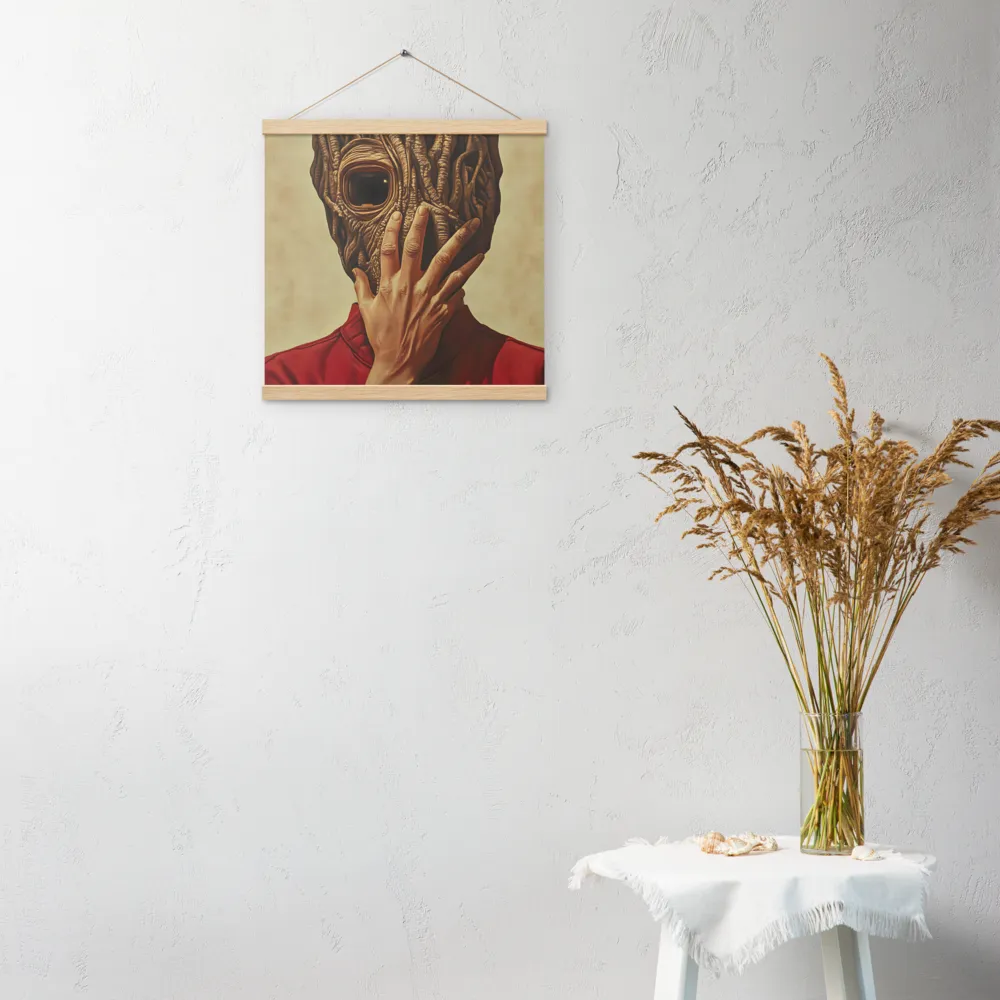The Mask of Roots | Poster With Oak Wood Hanger | 16″×16″