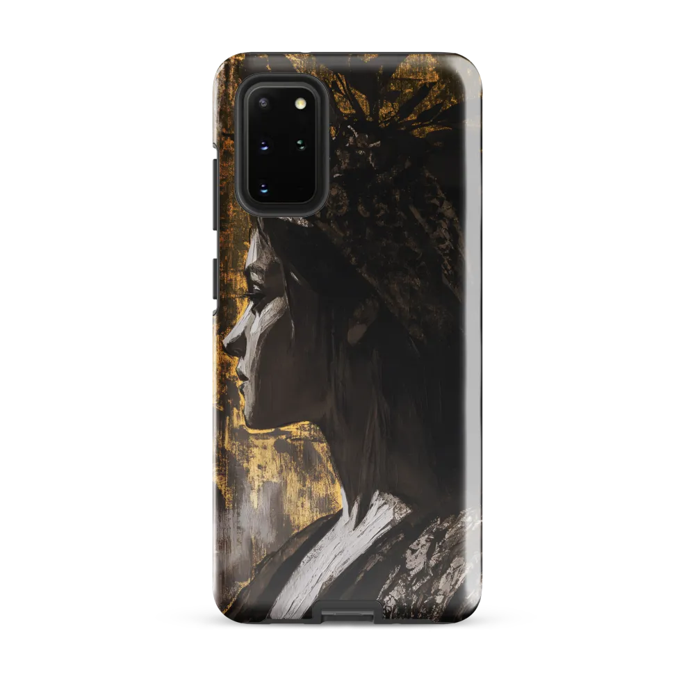 Golden Elegance: A Modern Profile Portrait