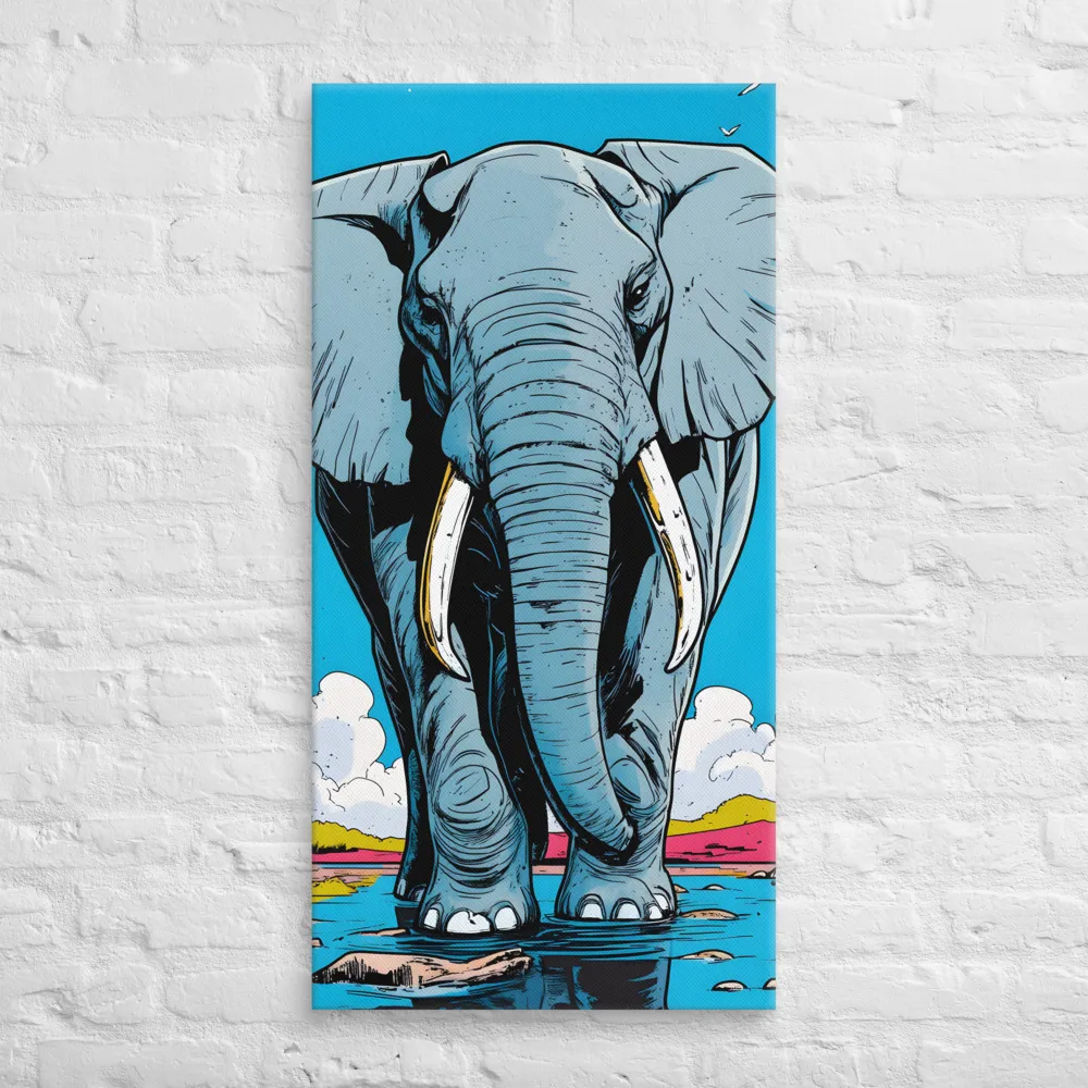 Majestic Presence: The Elephant | Canvas | 20″×40″