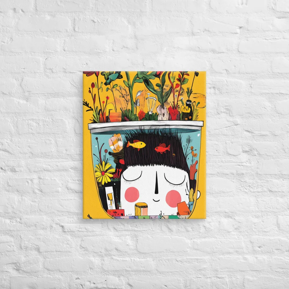 Whimsical Garden Head | Canvas | 20″×24″