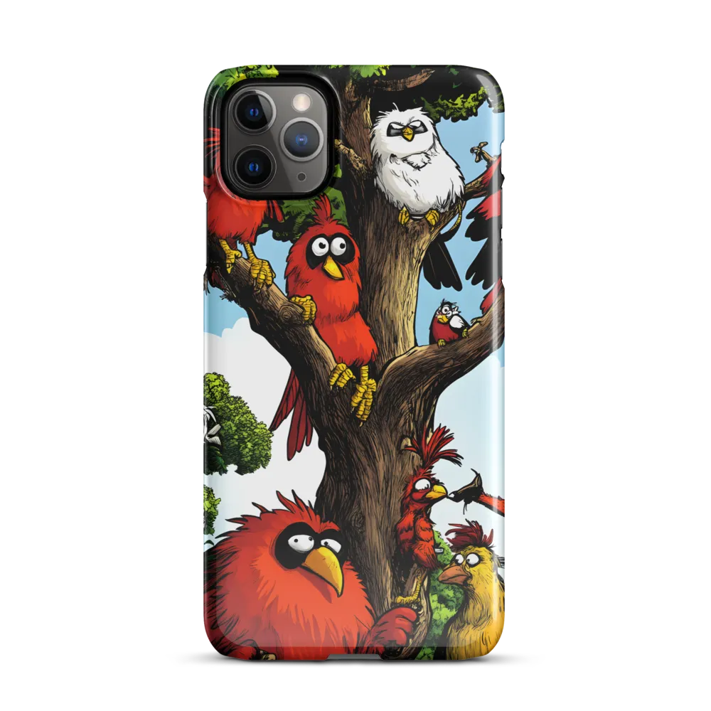 Whimsical Avian Gathering | Phone Case |  11 Pro Max | Snap Case | Glossy