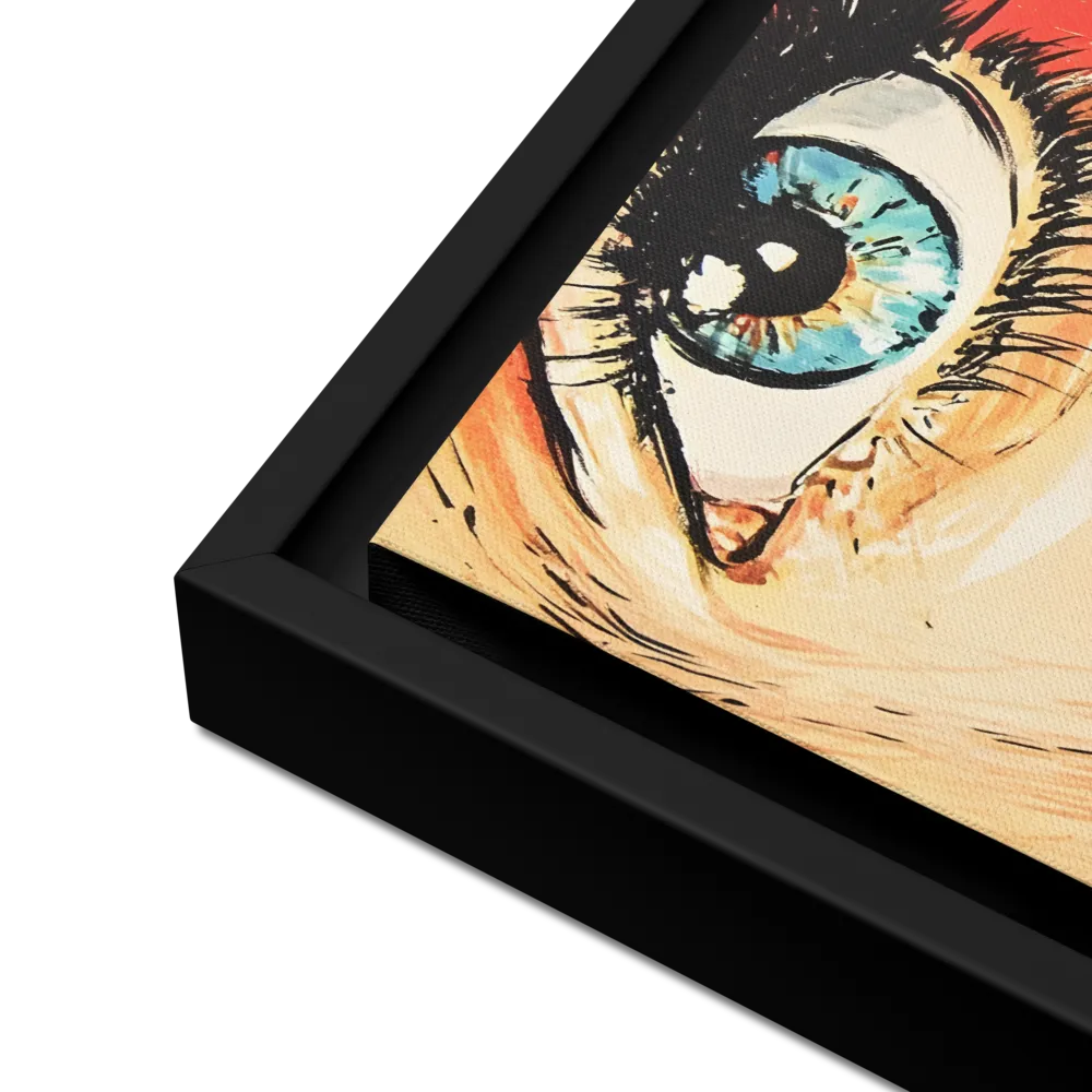 Gaze of Emotion | Canvas with Black Frame | 12″×12″