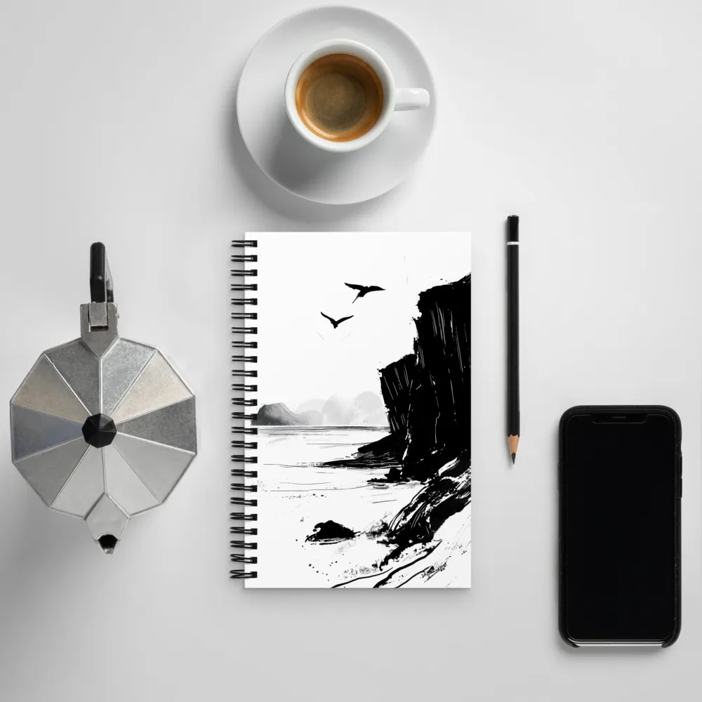 Ethereal Heights: A Minimalist Landscape | Spiral Notebook