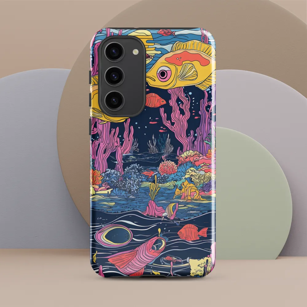 Underwater Dreamscape: A Playful Encounter | Phone Case |  S23 Plus | Tough Case | Glossy