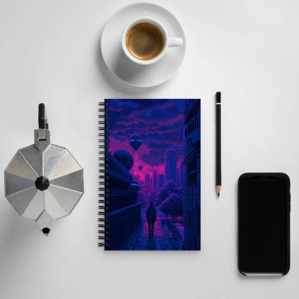 Lost in a Technological Dreamscape | Spiral Notebook