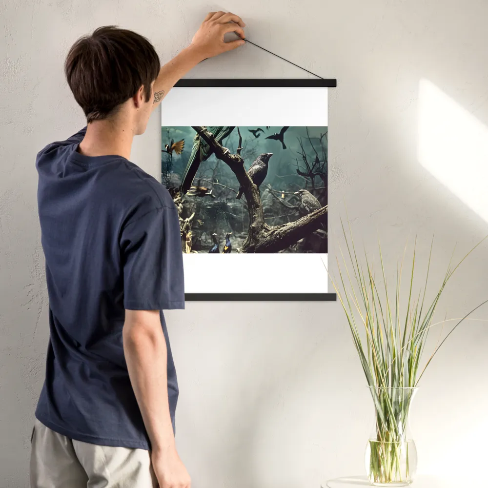 Whispers of the Avian Realm | Poster With Black Wood Hanger | 18″×24″