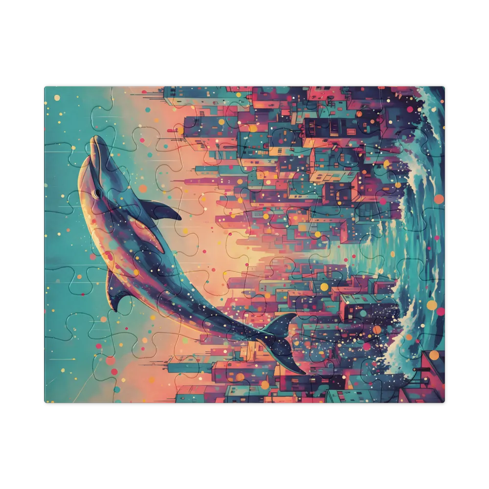 Skybound Dolphin 
 Jigsaw Puzzle in Tin Box