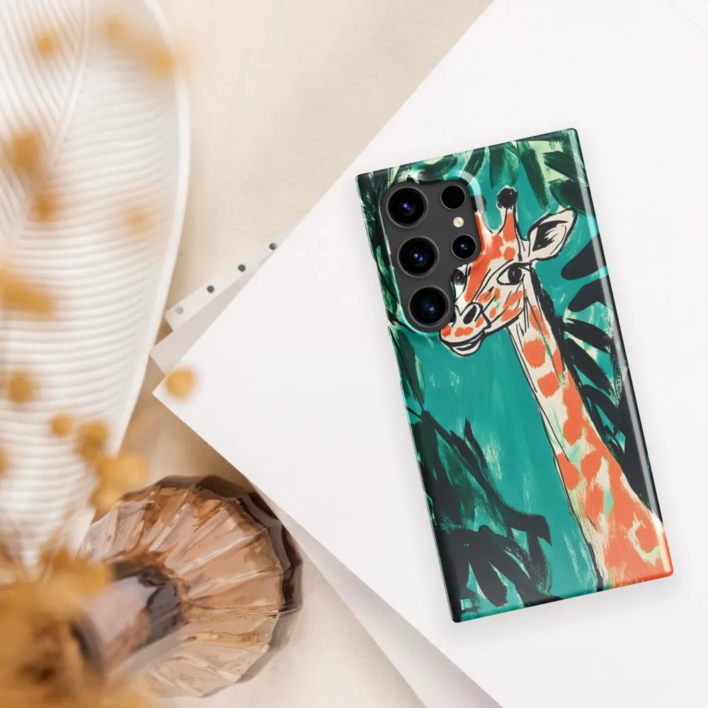 Curious Giraffe in Lush Greenery | Phone Case |  S24 Ultra | Snap Case | Glossy