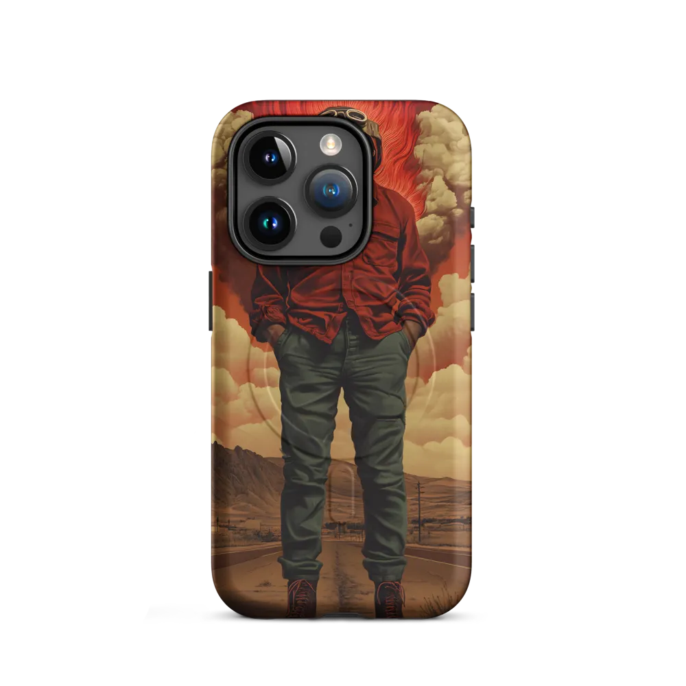 Defiant Spirit in a Surreal Landscape | Phone Case |  15 Pro | MagSafe® Tough Case | Matte