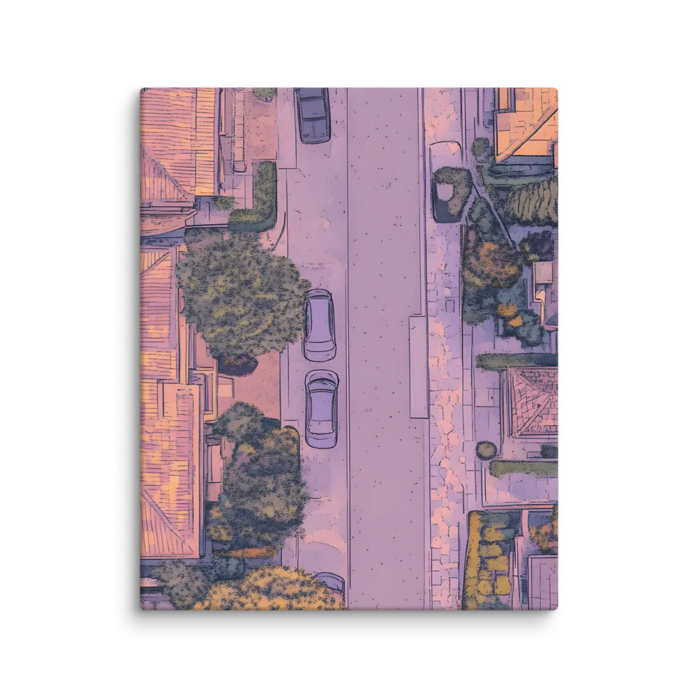 Aerial Serenity: Suburban Oasis | Canvas | 16″×20″