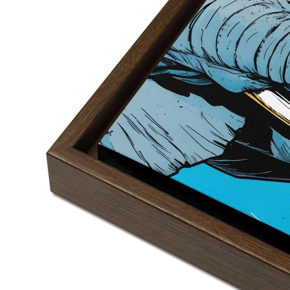 Majestic Presence: The Elephant | Canvas with Brown Frame | 12″×16″