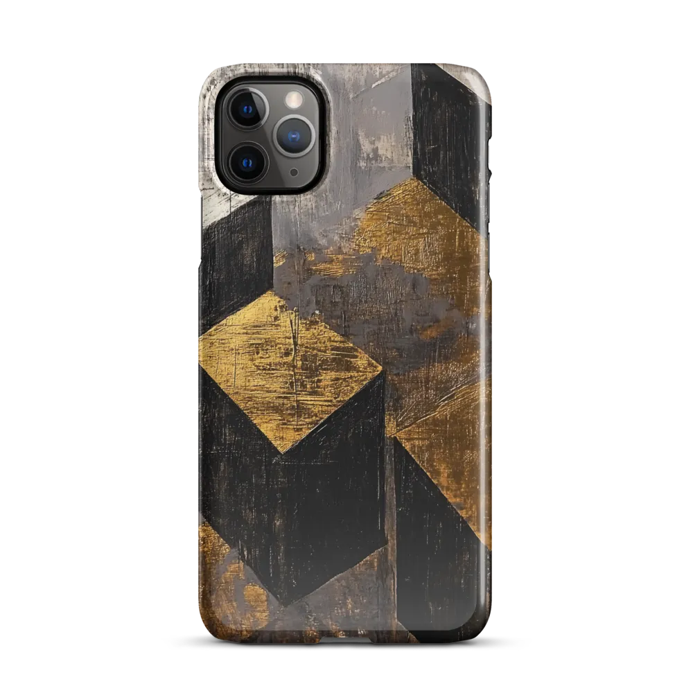 Geometric Harmony in Gold and Black | Phone Case |  11 Pro Max | Snap Case | Glossy