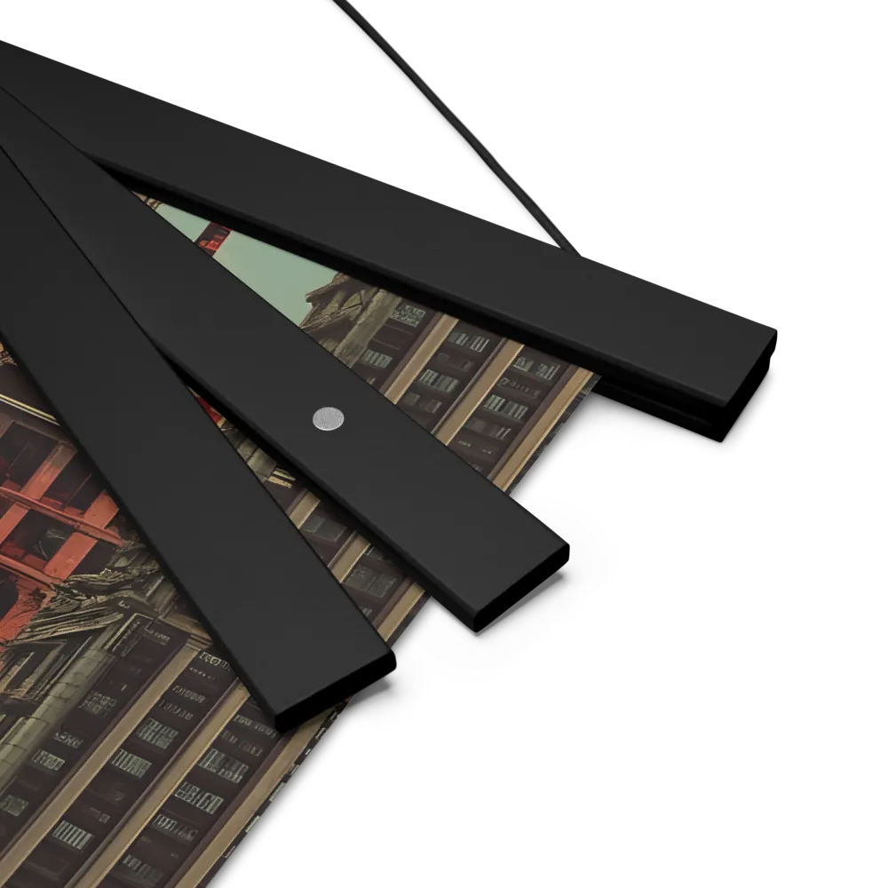 A Glimpse of Tomorrow: Urban Ambition | Poster With Black Wood Hanger | 14″×14″