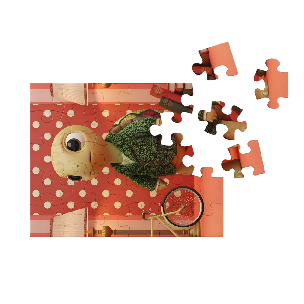 Polka-Dot Turtle 
 Jigsaw Puzzle in Tin Box