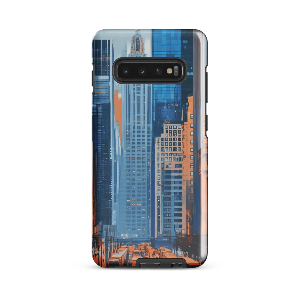 Urban Symphony in Blue and Orange | Phone Case |  S10 Plus | Tough Case | Glossy