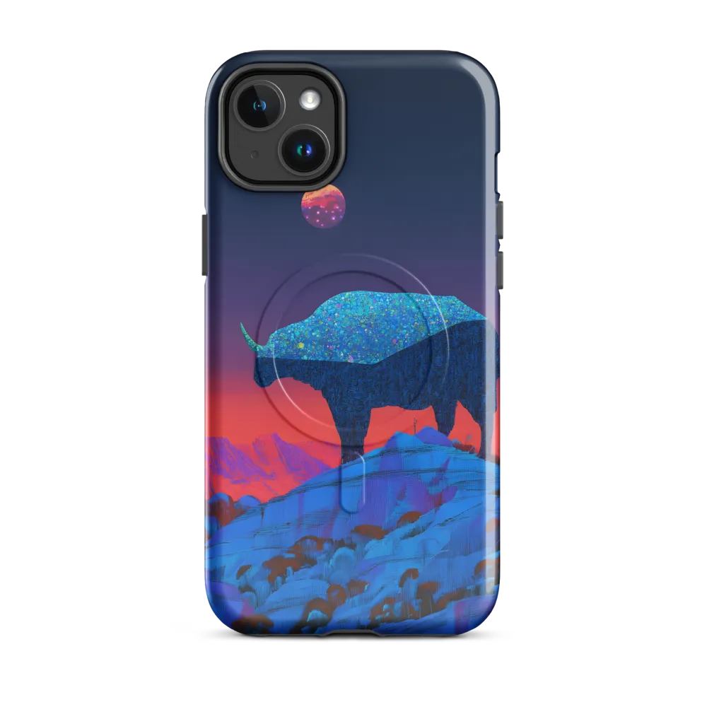 Luminous Bison Under a Celestial Sky
