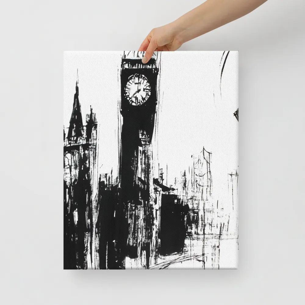 Clock Tower in Motion | Canvas | 16″×20″