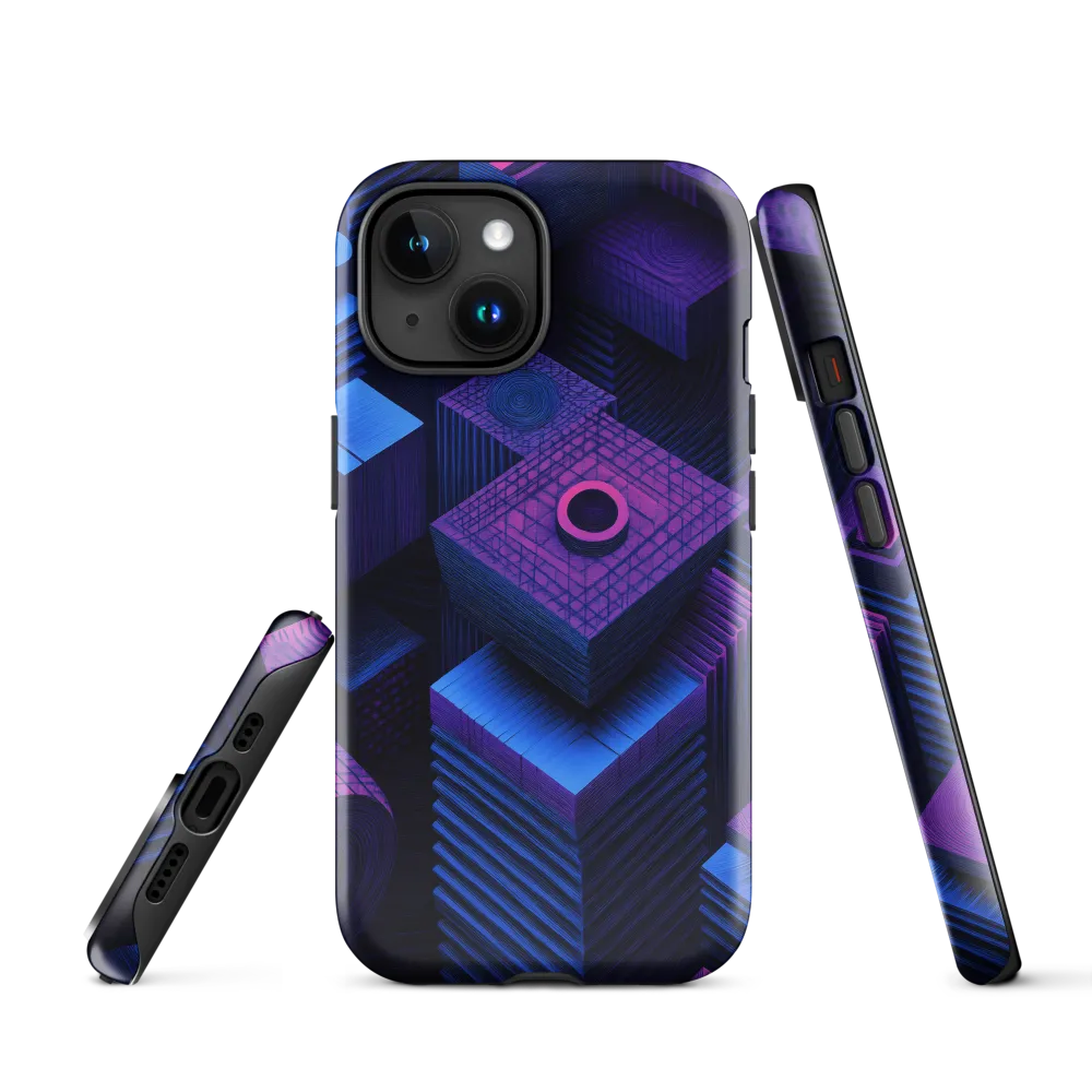 Geometric Dreams in Blue and Purple