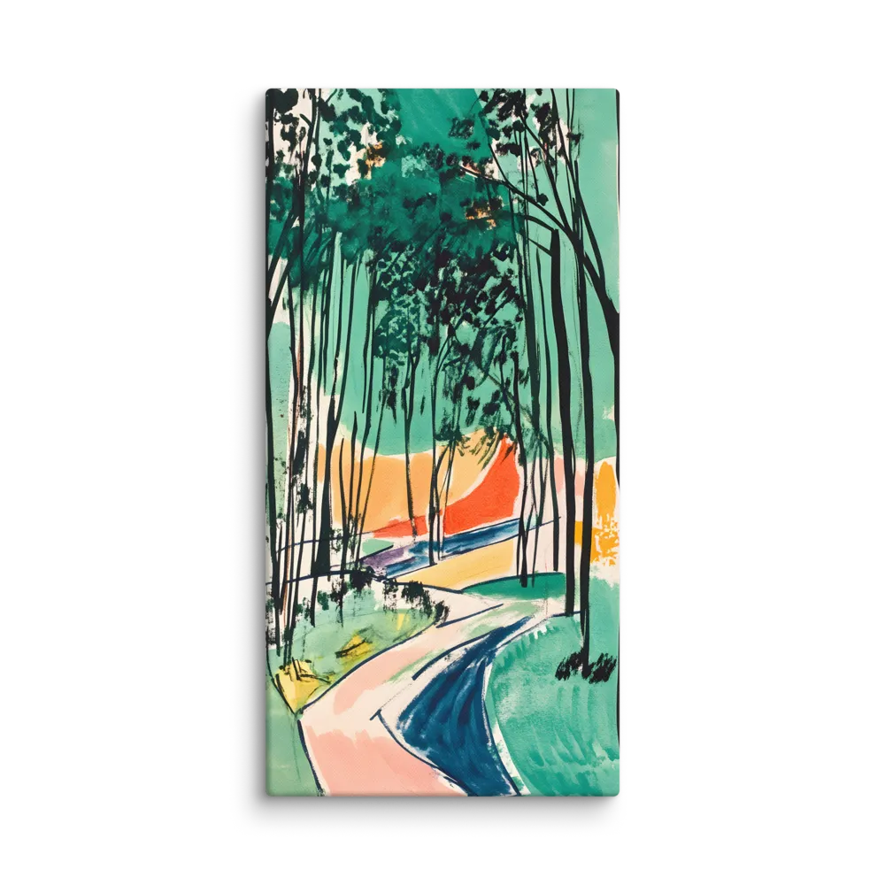 Winding Path Through the Forest | Canvas | 16″×32″