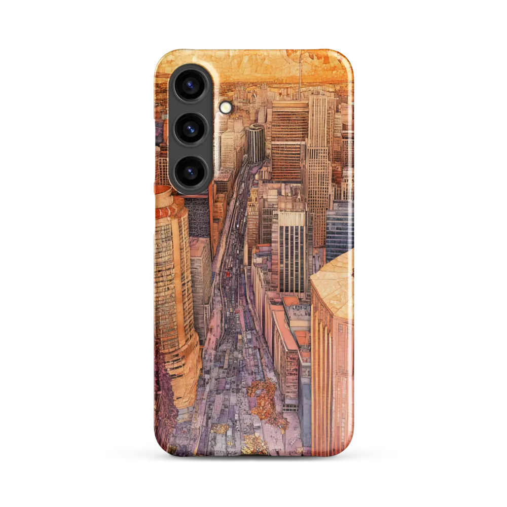 Mosaic Cityscape at Dusk