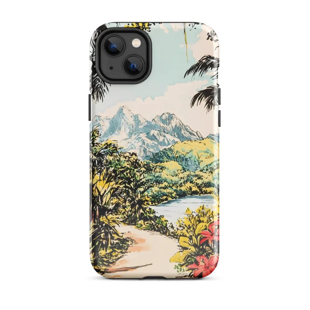 Tropical Serenity | Phone Case |  14 Plus | Tough Case | Glossy