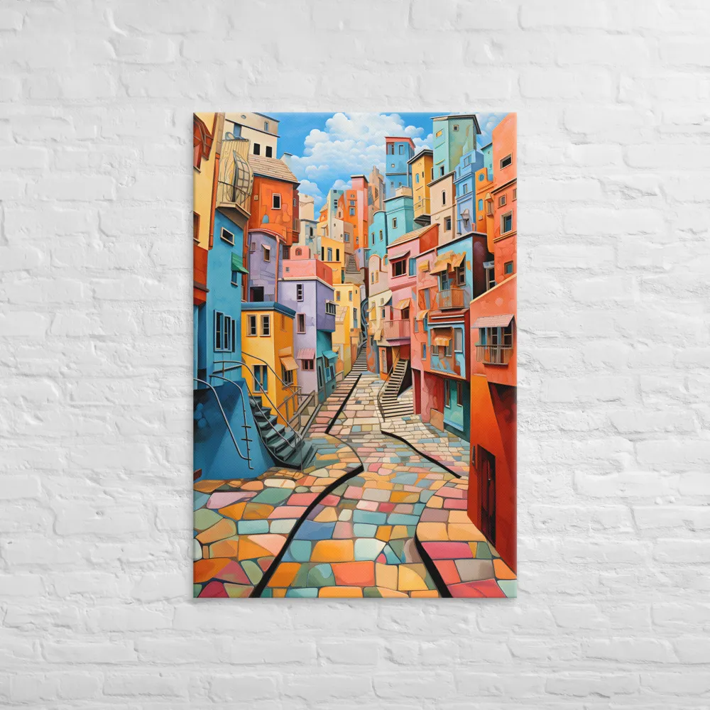 Vibrant Cityscape: A Kaleidoscope of Colors | Canvas | 32″×48″