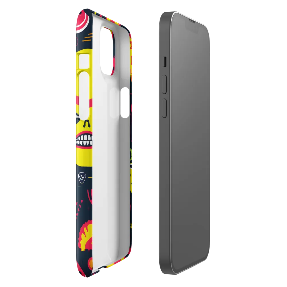 Neon Revelry: A Quirky Exploration of Modern Pop Art | Phone Case |  14 Plus | Snap Case | Glossy