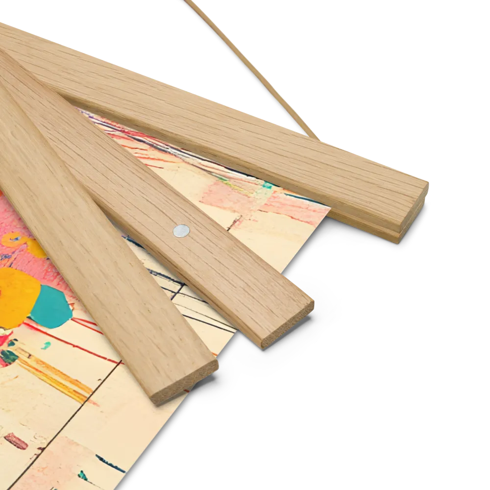 Whimsical Blossom | Poster With Oak Wood Hanger | 18″×18″