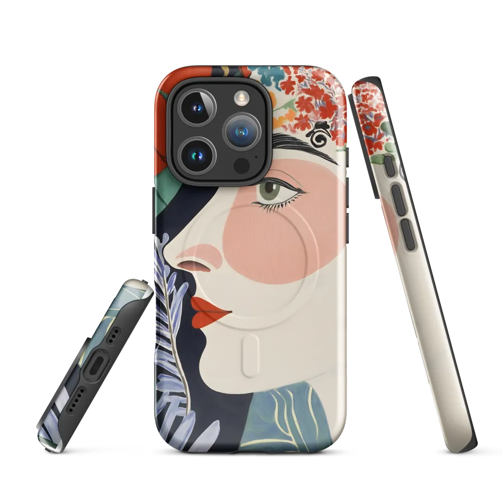 Floral Serenade: A Modern Portrait