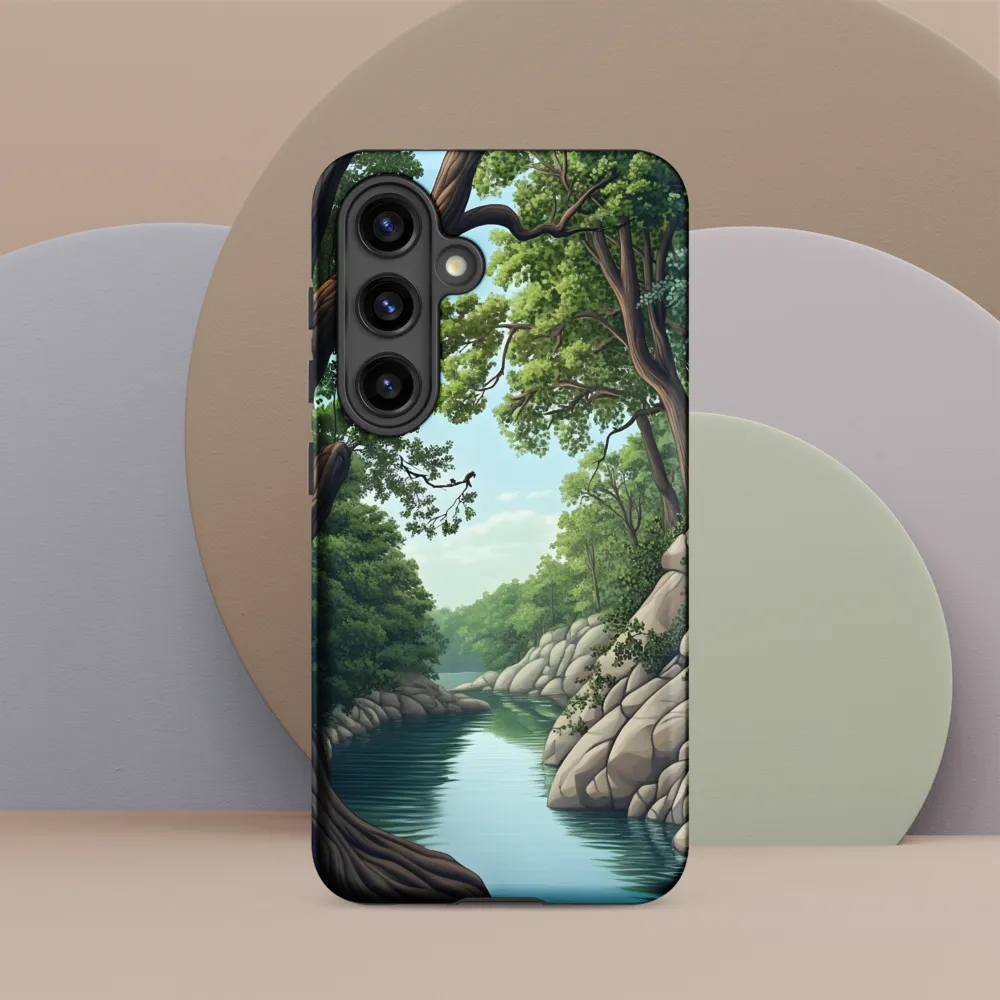 Tranquil Reflections: A Serene River Landscape