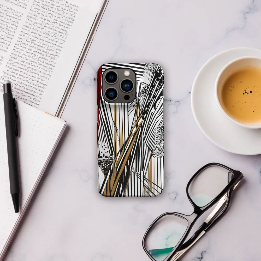 Dynamic Stripes: An Abstract Journey | Phone Case |  14 Pro | Snap Case | Matte