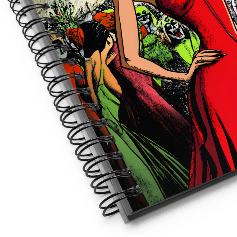 Fiery Elegance: A Fashion Statement | Spiral Notebook