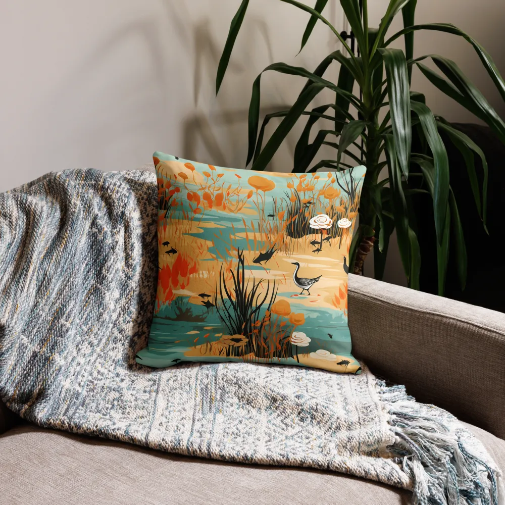 Whispers of the Wetlands | Pillow | 18″×18″