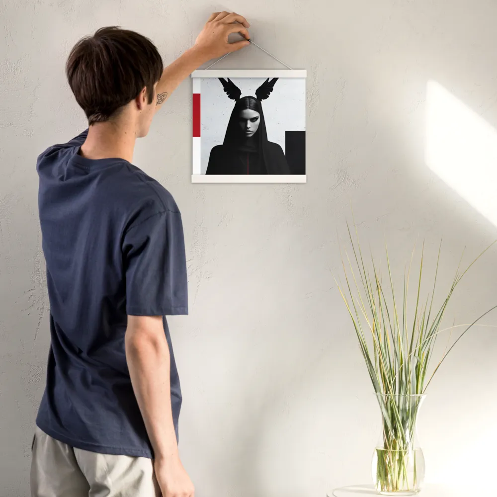 Whispers of Darkness | Poster With White Wood Hanger | 12″×12″
