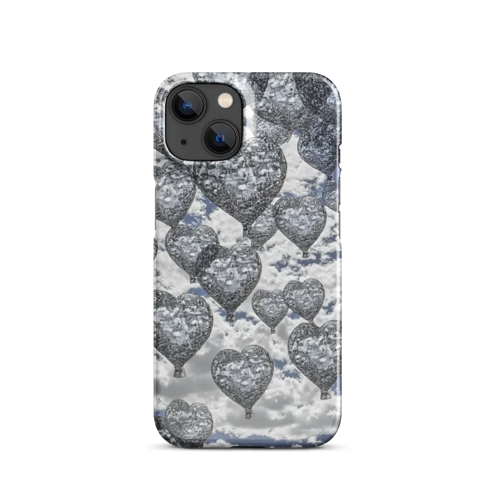 Stippled Hearts Over Cloudscape
