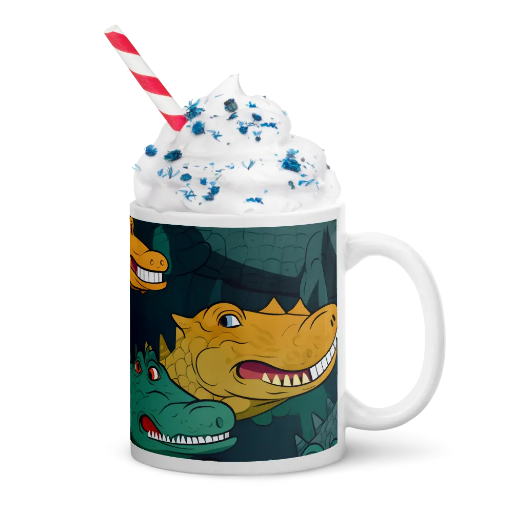 Cheerful Crocodilian Parade | Mugs | Multiple Sizes & Colors