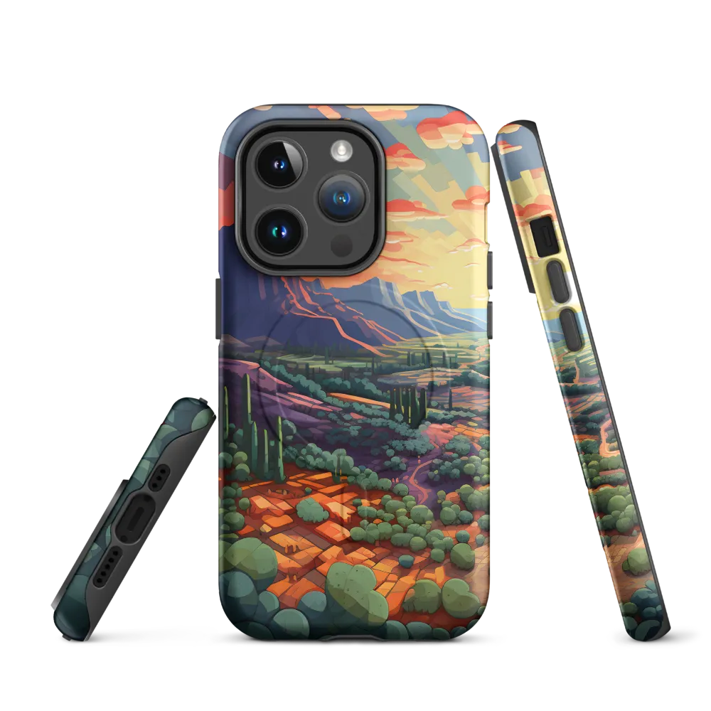 Desert Serenity at Dusk | Phone Case |  14 Pro | MagSafe® Tough Case | Matte